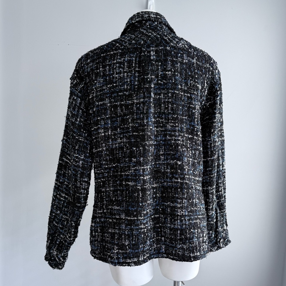 CHARLIE LUCIANO Tweed Overshirt Unisex XS Plaid Academial Shaket Fall Jacket - Picture 5 of 16